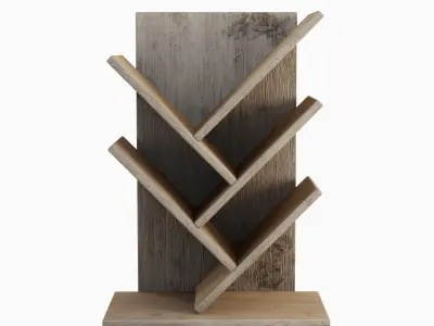 Small Bookshelf 04 Low-poly 3D model