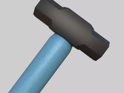 Sledgehammer Low-poly 3D model