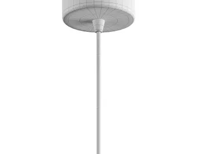 Broome rattan pendant light oceanluxe 3D model