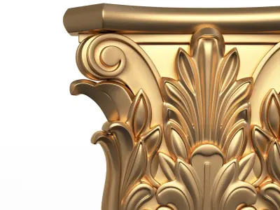 Antique Ionic capital 02 Low-poly 3D model