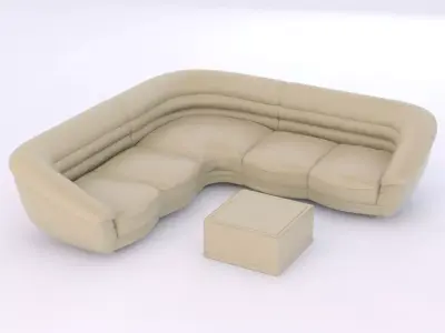 modern corner sofa 3D model purchase
