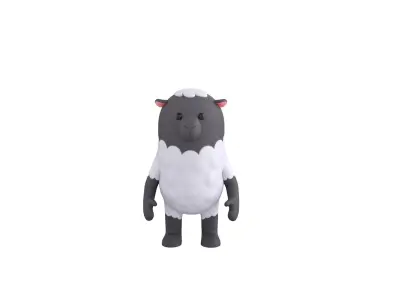 Rigged Sheep Character 3D model