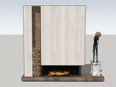 Chimney Wall sketchup 3D model