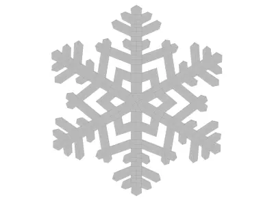 wood snowflake 3D model
