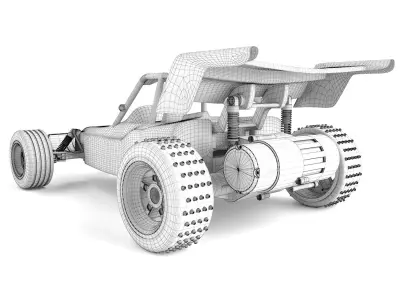 Remote Control Car Red 3D model