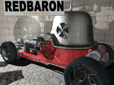 Red Baron Hot Rod 3D Model 3D model
