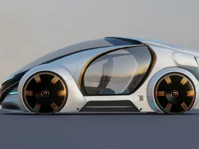 3Dpro CAR scifi 3 Low-poly 3D model