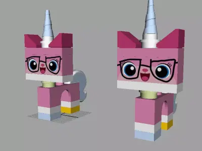 Unikitty Lego Movie Low-poly 3D model