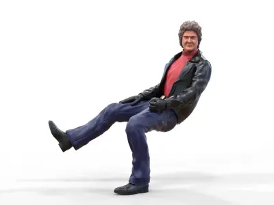 N2 Michael Knight Sitting pose 3D print model