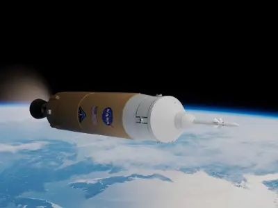 Ares 1 NASA Rocket Low-poly 3D model