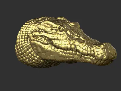 Crocodile bust 3D print model