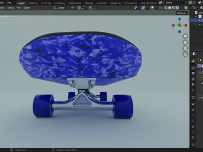 Skateboard model Low-poly 3D model