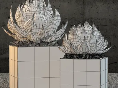 Restoration Hardware metera planter 3D model