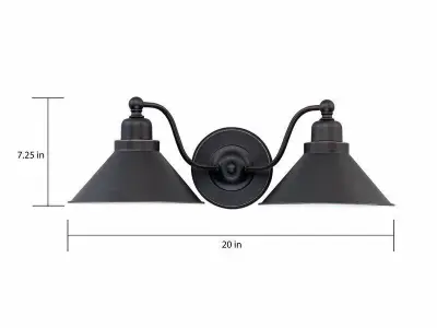 Euclid Light Dust Bronze Armed Sconce 3D model