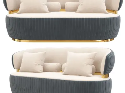 BON TON Capital Collection Sofa 3d model Low-poly 3D model