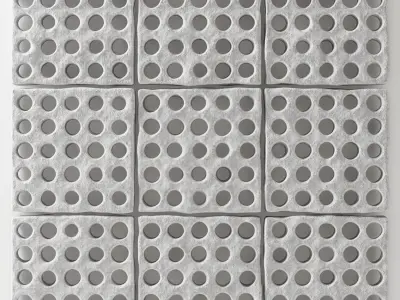 Stone many hole panel n1 3D model