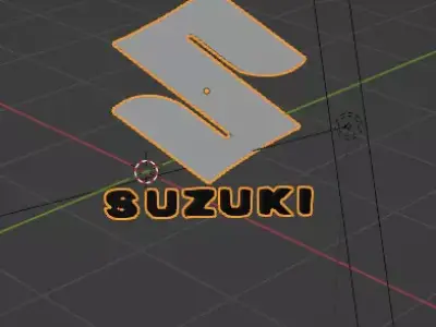 Suzuki 3D Logo Low-poly 3D model