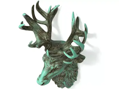 Bust of a Deer Low-poly 3D model