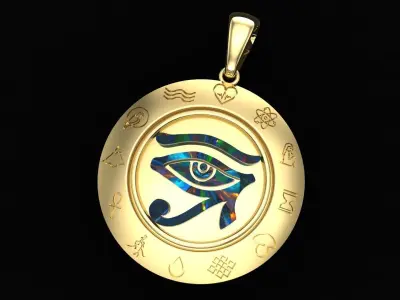 Eye of Ra Pendant 3D Model 3D print model