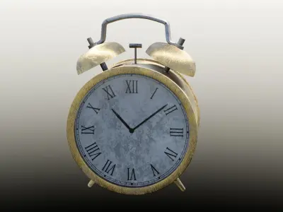 Old alarm clock Free 3D model