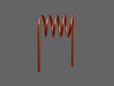 Coil - Bobina - Electronic parts Low-poly 3D model