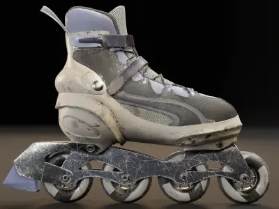 Used Skates Low-poly 3D model