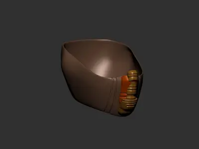 Gas mask helmet 3d model scifi Low-poly  3D model