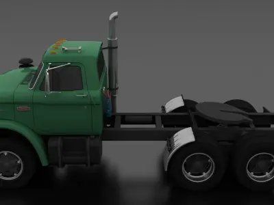 N-Series NT-950-D Semi Truck 1966 Low-poly 3D model