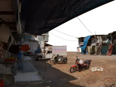 India Mumbai City 3D Dharavi Model Low-poly 3D model