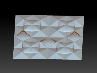 3D WALLPANEL triangular pattern 3D model