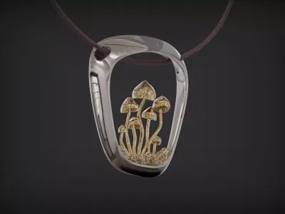 Mushroom Pendants 3D print model