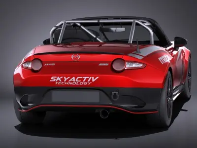 Mazda MX-5 2016 CUP Race Car VRAY 3D model