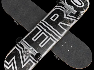 Skateboard set 008 3D model