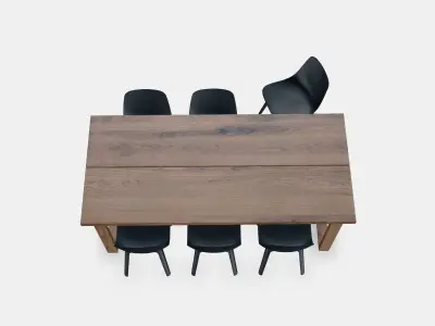 MORBYLANGA Table and 6 chairs Low-poly 3D model