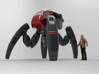 SpiderBot Vehicle All Terrain Concept 3D model