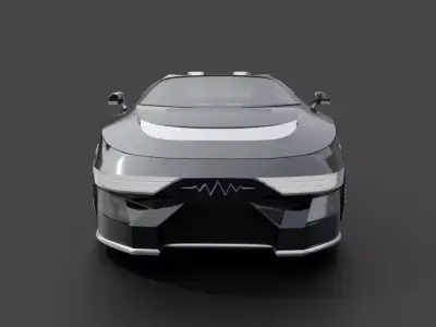 Futuristic concept car 3D model