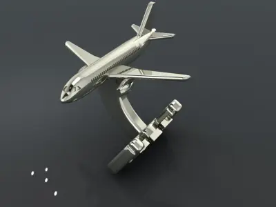 Cufflinks Sukhoi Superjet 100LR 3D print model