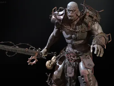 SuperZombie5 for pack Low-poly 3D model