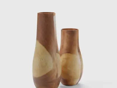 Pure Wood Floor Vases 2 Vase 3D model