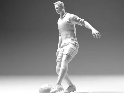 Footballer 02 Footstrike 02 Stl 3D print model