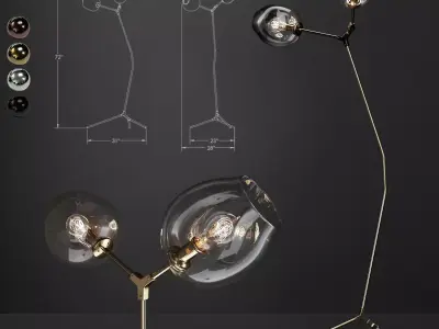 Floor lamp Branching Bubble 3D model
