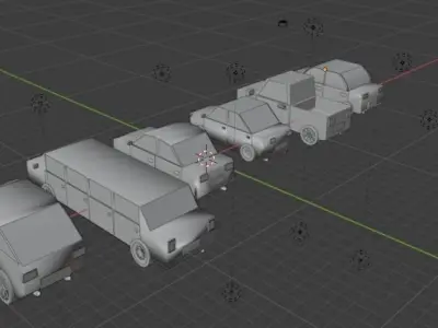 Cars Asset Low-poly 3D model