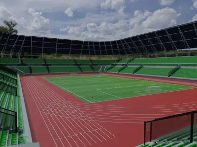 Olympic Stadium Low-poly 3D model get