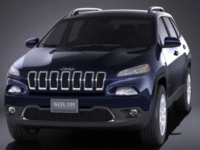 Jeep Cherokee Limited 2016 VRAY 3D model