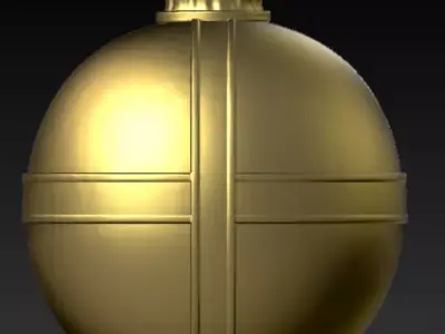 Royal Crown Ornament Elegant Spherical Decorative Model 3D print model