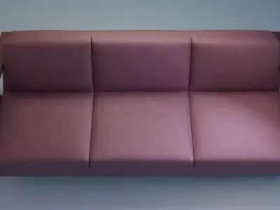 3D Studio Couch Low-poly 3D model