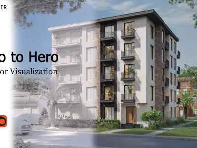 Modern Multistory Villa Exterior 3D Model 3D model