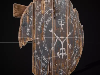 BW Incantation Norse Coat of Arms Low-poly 3D model