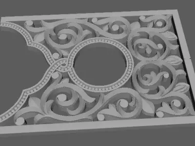 Central decor ornament for furniture 3D model 584