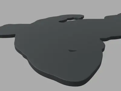 Rugby Key Ring Chain 02 3D print model